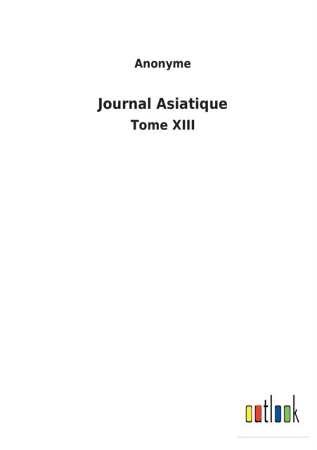 Cover for Anonyme · Journal Asiatique (Pocketbok) (2022)