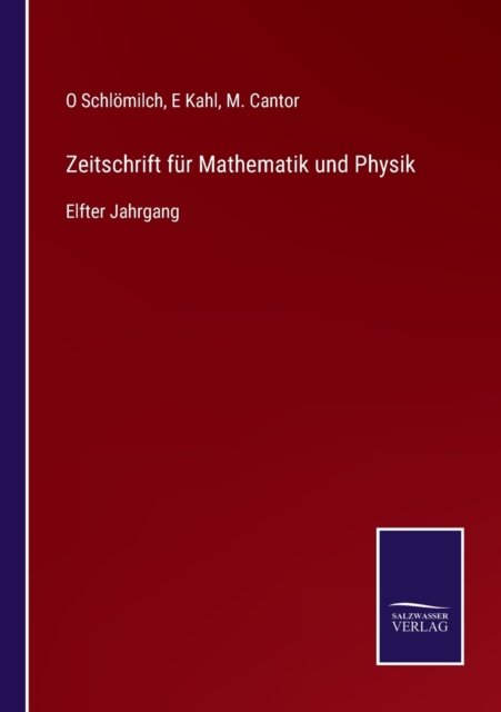 Cover for O Schloemilch · Zeitschrift fur Mathematik und Physik (Taschenbuch) (2021)