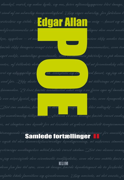 Cover for Edgar Allan Poe · Samlede fortællinger II (Sewn Spine Book) [1º edição] (2020)