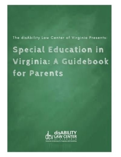 Cover for Disability Law Center Of Virginia · Special Education in Virginia (Paperback Book) (2020)