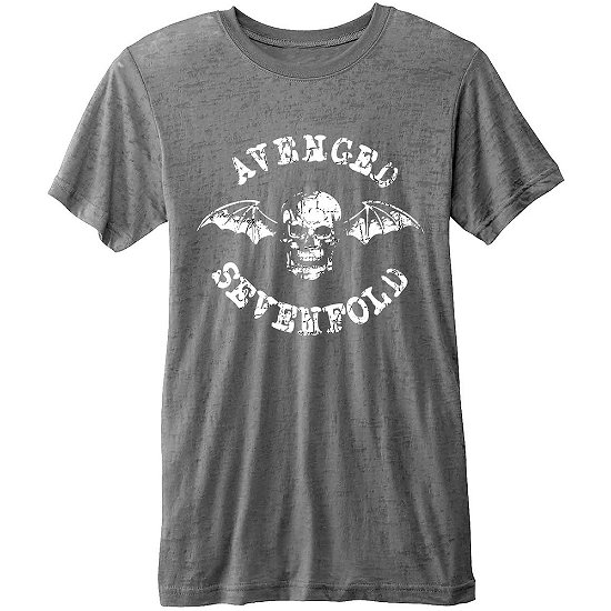Cover for Avenged Sevenfold · Avenged Sevenfold Unisex Burn Out T-Shirt: Death Bat (T-shirt) [size S] [Grey - Unisex edition]