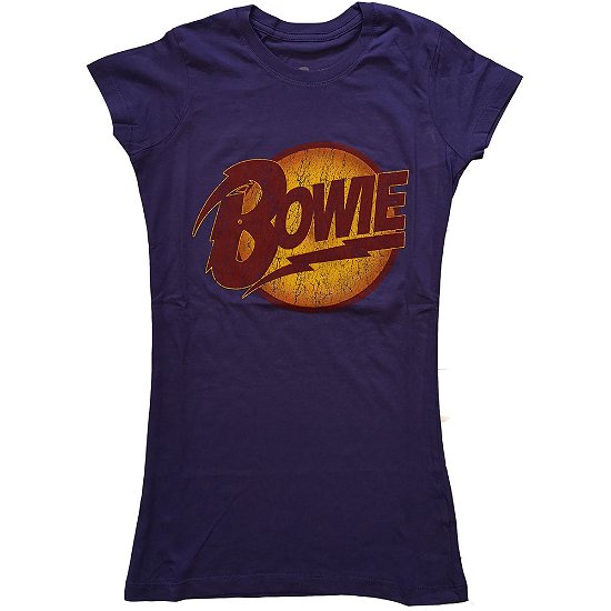 Cover for David Bowie · David Bowie Ladies T-Shirt: Vintage Diamond Dogs Logo (T-shirt) [size XS] [Purple - Ladies edition]
