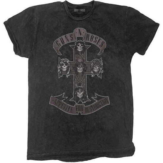 Guns N' Roses Kids T-Shirt: Monochrome Cross (Wash Collection) (9-10 Years) - Guns N Roses - Merchandise -  - 5056561077802 - 