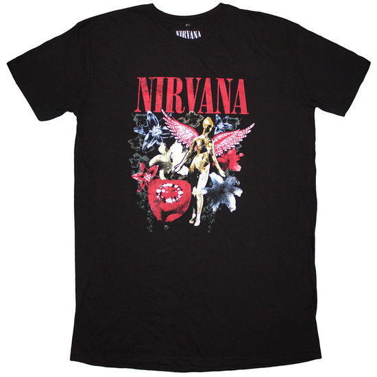 Cover for Nirvana · Nirvana Ladies T-Shirt Dress: In Utero Vintage Collage (Black) (CLOTHES) [size S]
