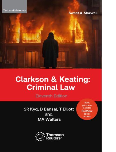 Cover for Professor Sally Kyd · Clarkson &amp; Keating: Criminal Law - Text &amp; Materials: (ProView eBook included) (N/A) (2024)