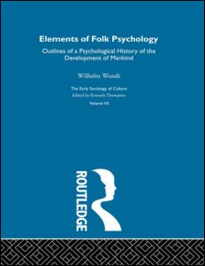 Cover for Wilhelm Wundt · Elements of Folk Psychology V7 (Hardcover Book) (2003)