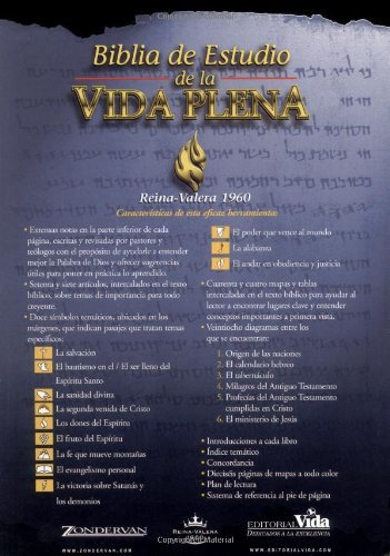 Rvr 1960 Biblia de Estudio Vida Plena, Tapa Dura - Zondervan Publishing - Książki - Vida Publishers - 9780829719802 - 26 lipca 1998