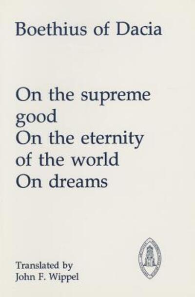 Cover for Boethius · On the Supreme Good (Pocketbok) (1987)