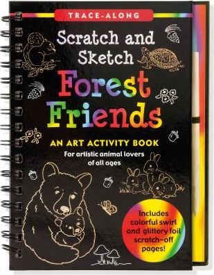 Cover for Inc Peter Pauper Press · Scratch &amp; Sketch Forest Friends (Inbunden Bok) (2019)
