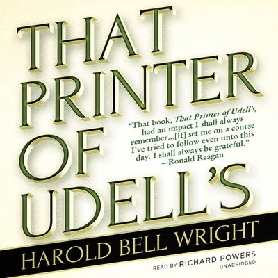 Cover for Harold Bell Wright · That Printer of Udell's (CD) (2012)