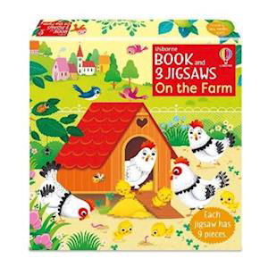 Usborne Book and 3 Jigsaws: On the Farm - Book and 3 Jigsaws - Sam Taplin - Książki - Usborne Publishing Ltd - 9781805073802 - 6 czerwca 2024