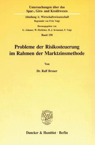 Cover for Breuer · Probleme der Risikosteuerung im (Book) (1994)