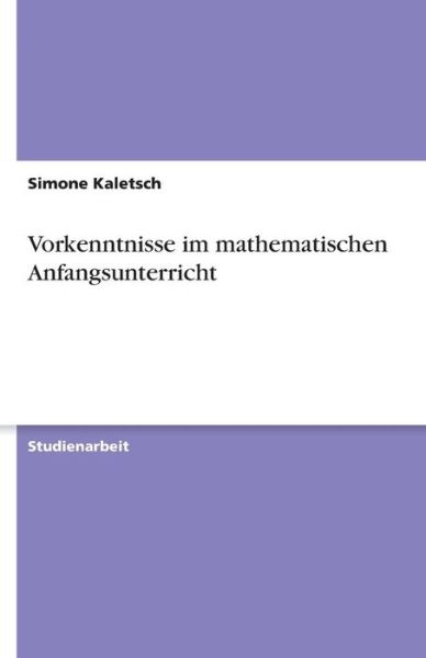 Cover for Kaletsch · Vorkenntnisse im mathematische (Bog)