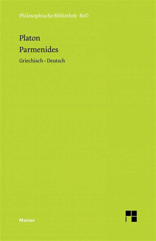 Cover for Platon · Parmenides (Hardcover bog) [German edition] (1972)