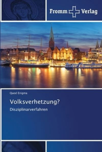 Cover for Enigma · Volksverhetzung? (Bog) (2020)