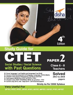 Study Guide for Ctet Paper 2 (Class 6 - 8 Teachers) Social Studies/ Social Science with Past Questions - Disha Experts - Książki - Disha Publication - 9789388026802 - 10 października 2019