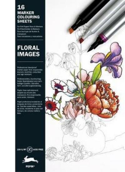 Cover for Pepin Van Roojen · Floral Images: Marker Colouring Sheets (Gebundenes Buch) (2017)
