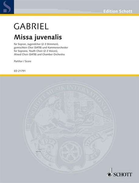 Cover for Gabriel · Missa juvenal.Sop / Chöre.ED21791 (Book)