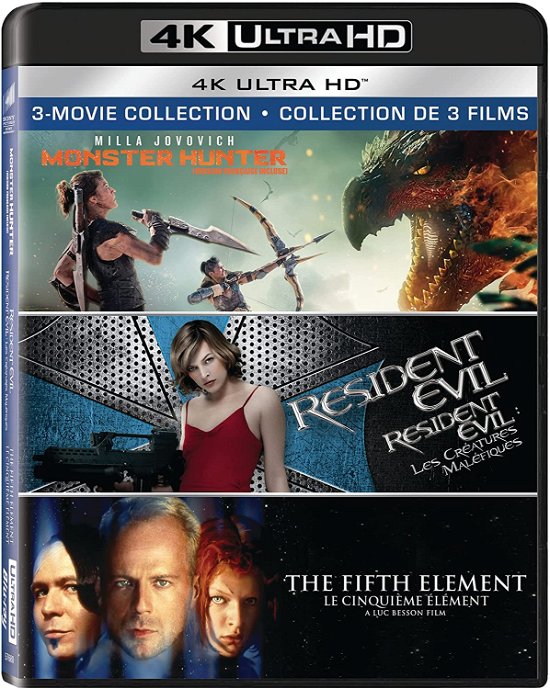 Cover for Uhd · The Fifth Element  / Monster Hunter (2020) / Resident Evil [UHD] (4K UHD Blu-ray) (2021)