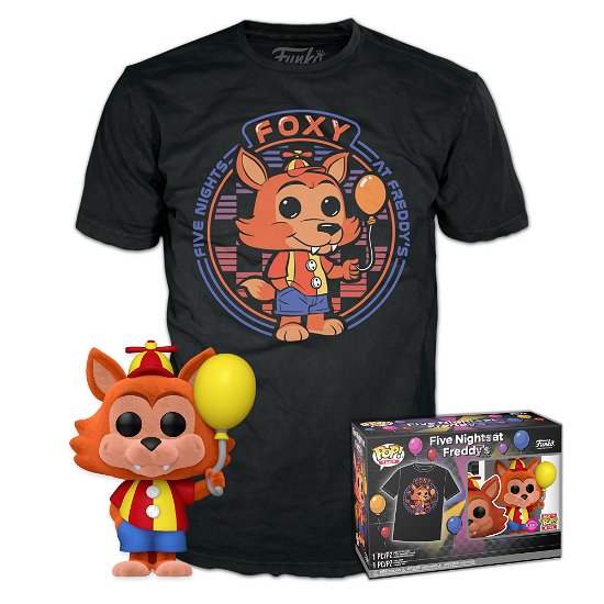 Five Nights At Freddy'S: Funko Pop! & Tee - Security Breach - Balloon Foxy (Size - Funko - Produtos - Funko - 0889698678803 - 13 de junho de 2023