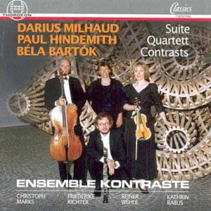 Cover for Ensemble Kontraste · 20th Cent Cham Works: Milhaud Hindemith Bartok (CD) (1999)