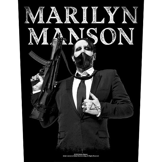 Marilyn Manson Back Patch: Machine Gun - Marilyn Manson - Merchandise - PHD - 5055339788803 - 19. august 2019