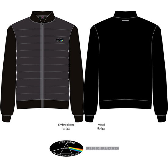 Pink Floyd Unisex Quilted Jacket: Dark Side of the Moon Oval - Pink Floyd - Merchandise -  - 5056368611803 - February 18, 2020