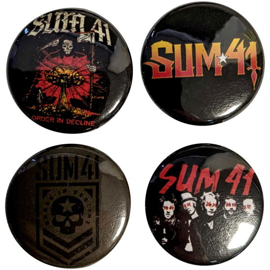 Sum 41 Pin Badge Set: Order In Decline (Ex-Tour) - Sum 41 - Merchandise -  - 5056561067803 - 