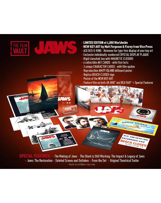 Jaws (Vault Edition 4k) - Jaws - Films - Universal - 7333018026803 - 4 september 2023