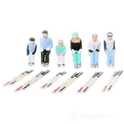 Figuren Met Ski's 6 Stuks 1:32 - Jagerndorfer - Gadżety -  - 9120036464803 - 