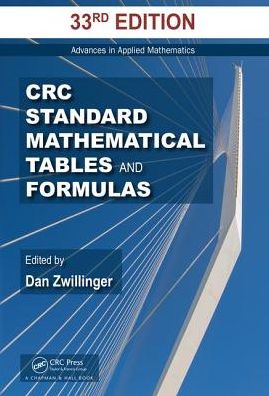 Cover for Daniel Zwillinger · CRC Standard Mathematical Tables and Formulas - Advances in Applied Mathematics (Hardcover Book) (2018)