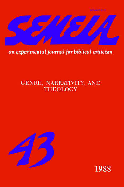 Cover for Mary Gerhart · Semeia 43: Genre, Narrativity, and Theology (Paperback Book) (1988)