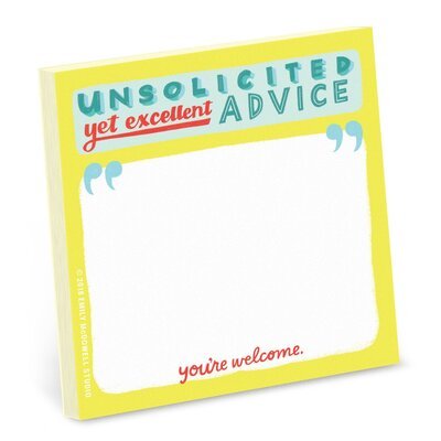 Cover for Em &amp; Friends · Em &amp; Friends Unsolicited Advice Sticky Note (Tryksag) (2019)
