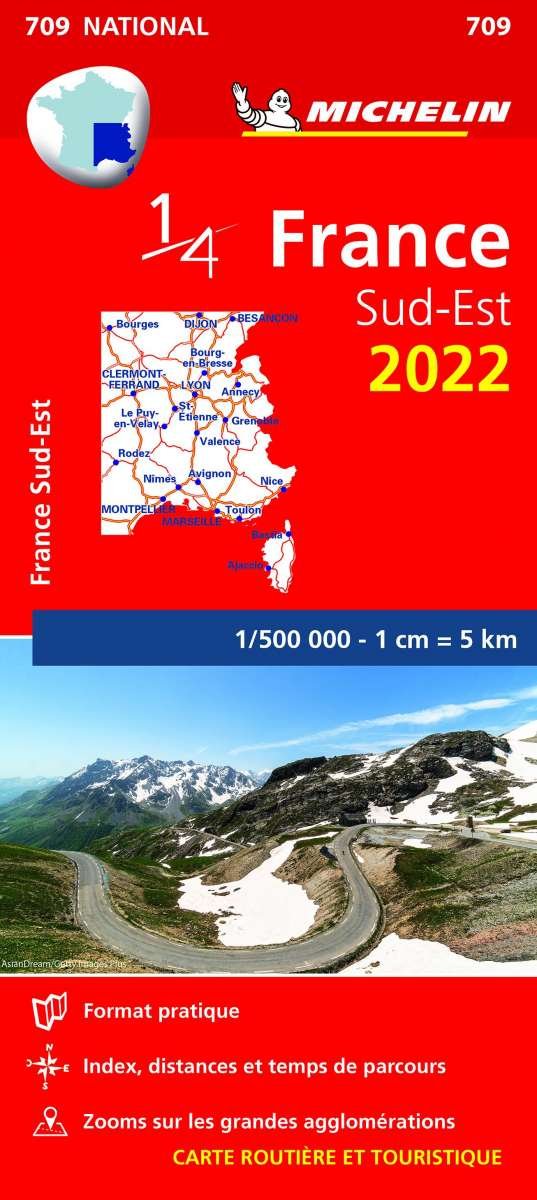 Southeastern France 2022 - Michelin National Map 709 - Michelin - Bücher - Michelin Editions des Voyages - 9782067253803 - 17. Februar 2022