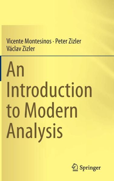 Cover for Vicente Montesinos · An Introduction to Modern Analysis (Hardcover Book) [2015 edition] (2015)