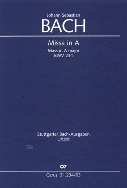 Cover for JS Bach · Messe A BWV 234,KA.CV31.234/03 (Buch)