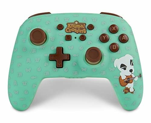 Cover for Nsw Wl Contrl Anml Xing Kk · Power A Officially Licensed Nintendo Enhanced Wireless Controller Animal Crossing Switch (Legetøj) (2020)