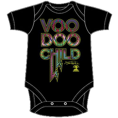 Cover for The Jimi Hendrix Experience · Jimi Hendrix Kids Baby Grow: Voodoo Child (0-3 Months) (TØJ) [size 0-6mths] [Black - Kids edition]