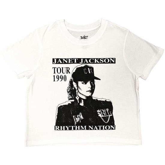 Cover for Janet Jackson · Janet Jackson Ladies Crop Top: Rhythm Nation (Kläder) [size S]