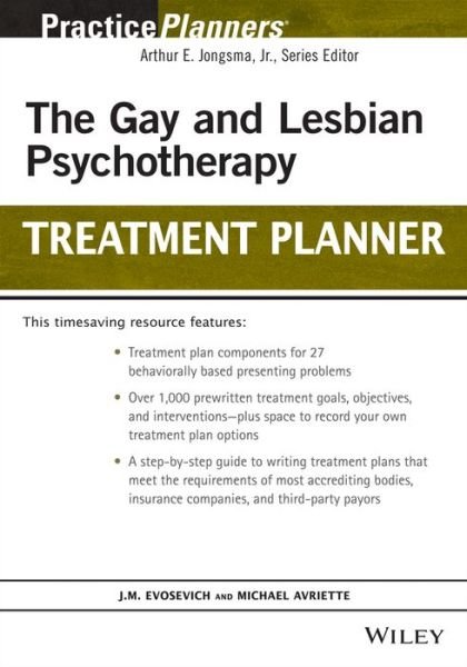 Cover for Evosevich, J. M. (Palm Springs Psychotherapy Associates, CA) · The Gay and Lesbian Psychotherapy Treatment Planner - PracticePlanners (Taschenbuch) (2000)