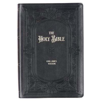 KJV Holy Bible, Giant Print Full-Size, Faux Leather w/Ribbon Marker, Red Letter, Thumb Index, King James Version, Black Art Nouveau - Christian Art Publishers - Books - Christian Art Publishers - 9781642728804 - February 14, 2022