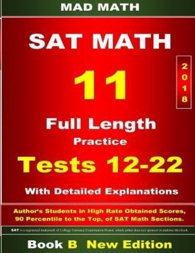 Cover for John Su · 2018 New SAT Math Tests 12-22 Book B (Paperback Bog) (2018)