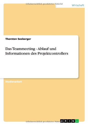 Cover for Seeberger · Das Teammeeting - Ablauf und (Book) [German edition] (2013)