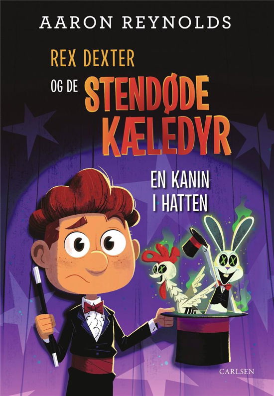 Cover for Aaron Reynolds · Rex Dexter og de stendøde kæledyr (3) - En kanin i hatten (Indbundet Bog) [1. udgave] (2023)