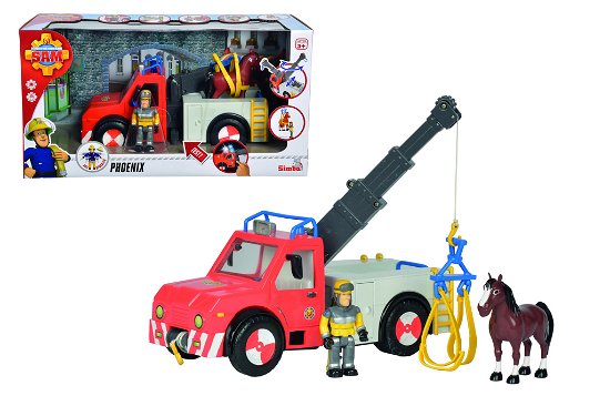 Brandmand Sam Phoenix redningskøretøj m/figur - Tysk version - Simba - Merchandise - Simba Toys - 4006592982805 - September 13, 2017