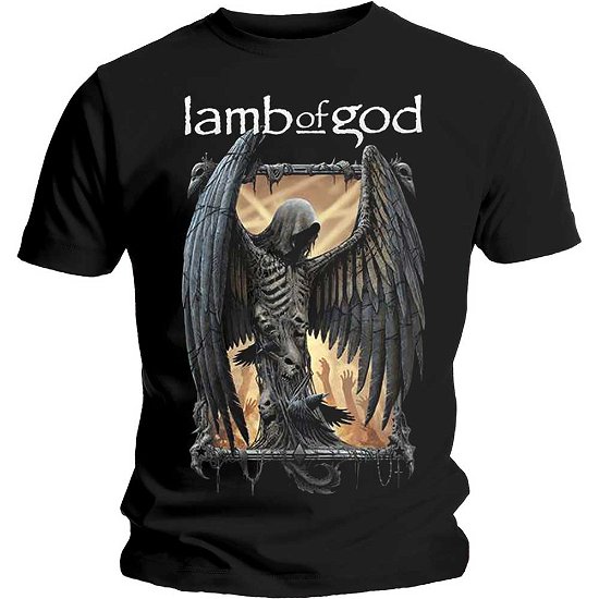 Lamb Of God Unisex T-Shirt: Winged Death - Lamb Of God - Merchandise - Global - Apparel - 5056170616805 - January 15, 2020