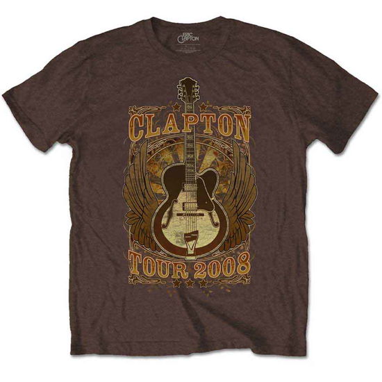 Cover for Eric Clapton · Eric Clapton Unisex T-Shirt: Tour 2008 (T-shirt) [size S] [Brown - Unisex edition] (2021)