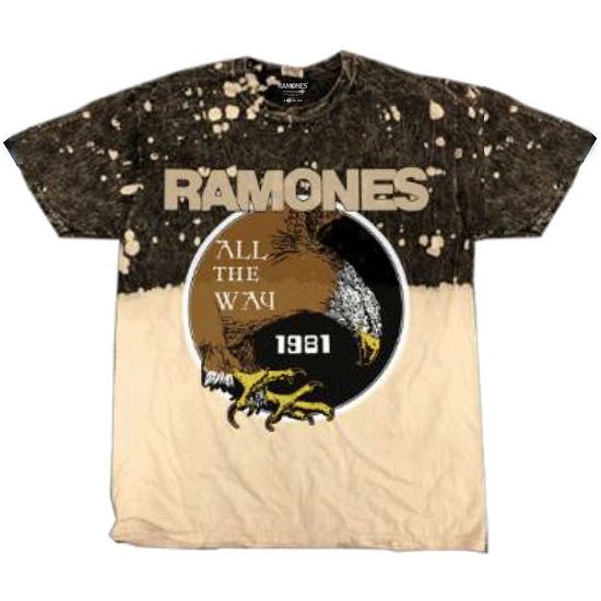 Ramones Unisex T-Shirt: All The Way (Wash Collection) - Ramones - Mercancía -  - 5056561034805 - 