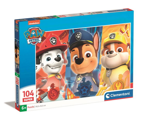 Cover for Clementoni · Puslespil Super Paw Patrol, 104 brikker (Puslespill) (2023)