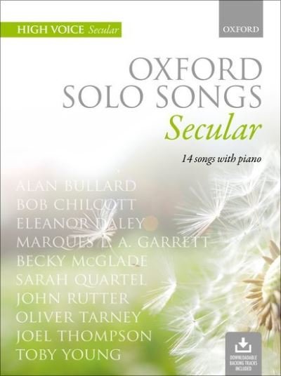 Cover for Oxford · Oxford Solo Songs: Secular: 14 songs with piano (Partituren) [High voice book + downloadable backing tracks edition] (2021)